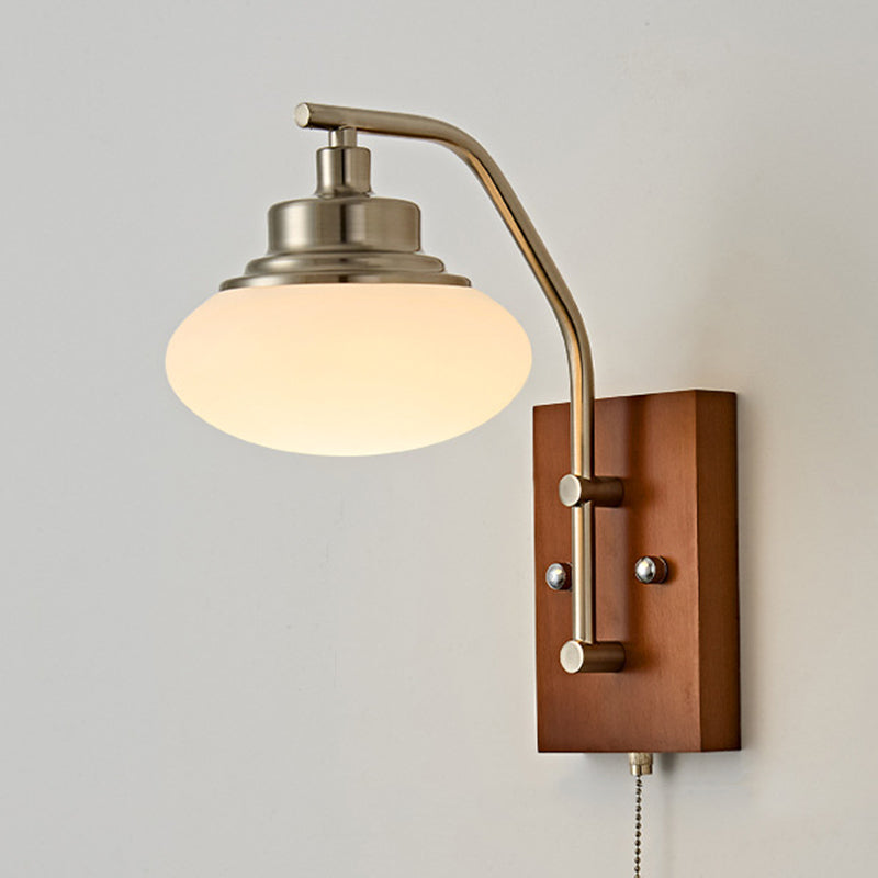 Pumpkin Oval Solid Wood Wall Lamp