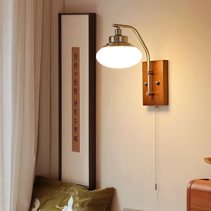 Pumpkin Oval Solid Wood Wall Lamp