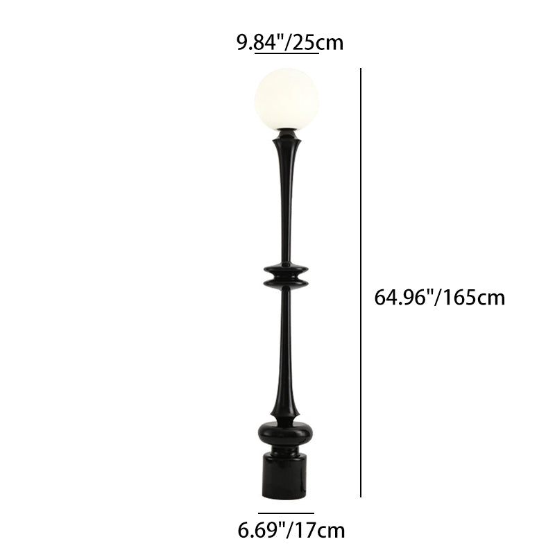 Round Resin Acrylic Living Floor Lamp