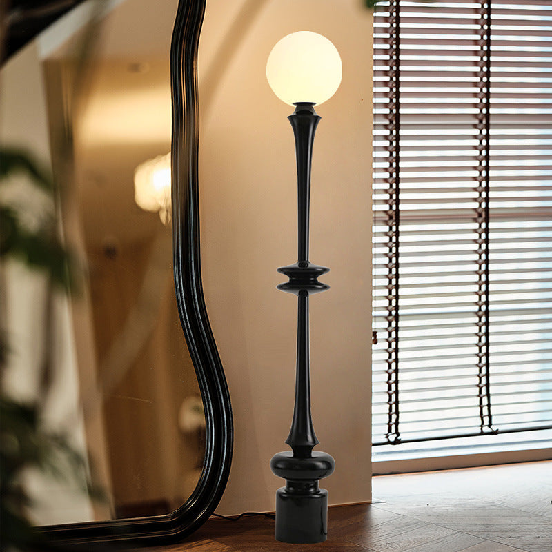 Round Resin Acrylic Living Floor Lamp