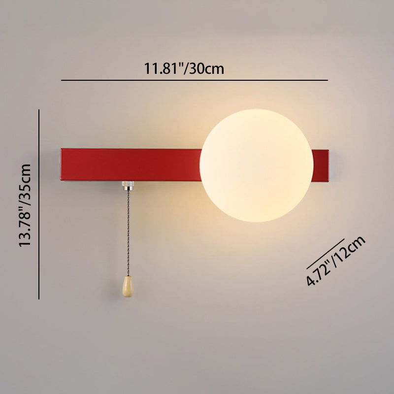 Geometry Iron Glass Zipper Wall Lamp