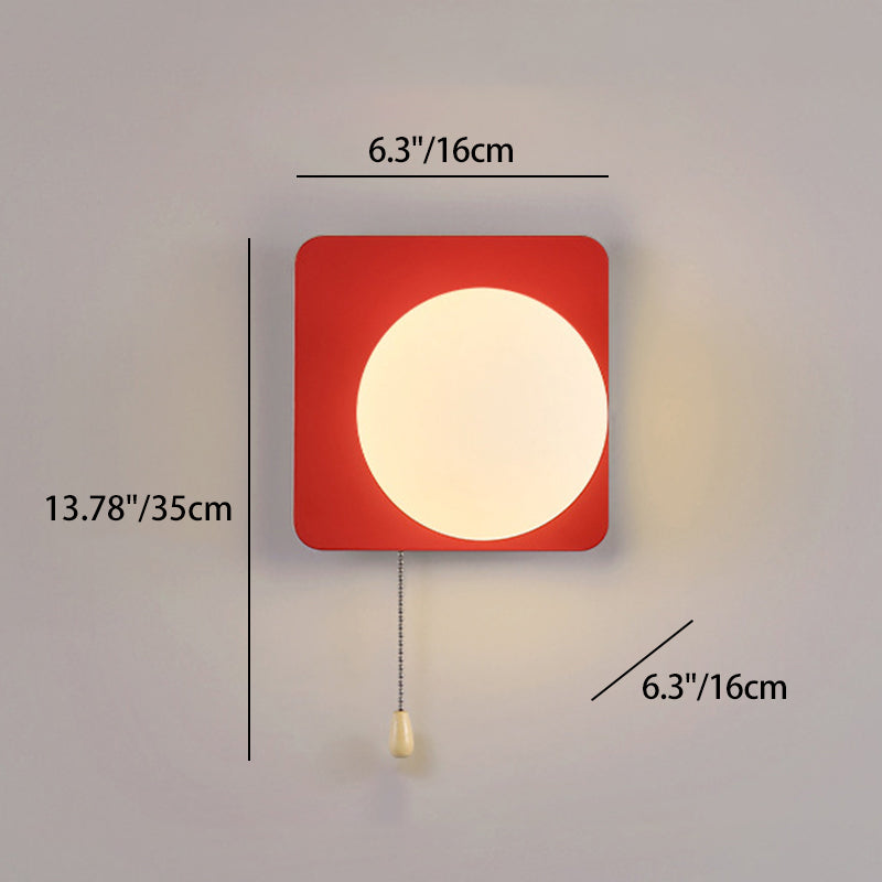 Geometry Iron Glass Zipper Wall Lamp