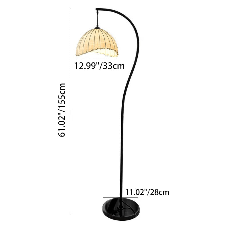 Traditional Vintage Round Hat Floor Lamp