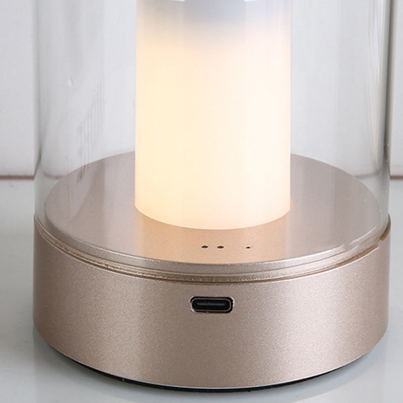Candle Glass PVC Infrared Table Lamp
