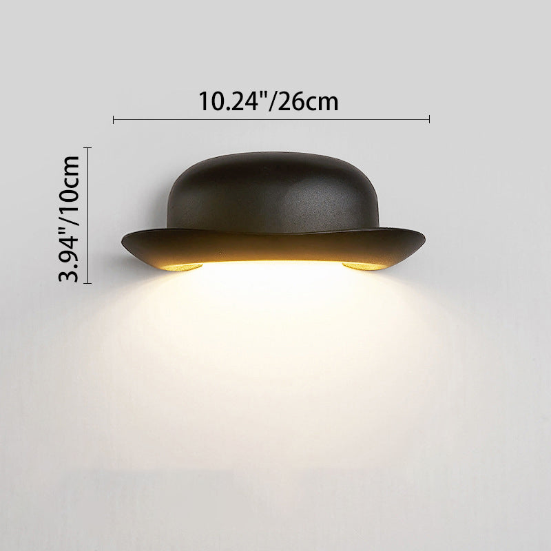 Hat Aluminum PC Patio Outdoor Light