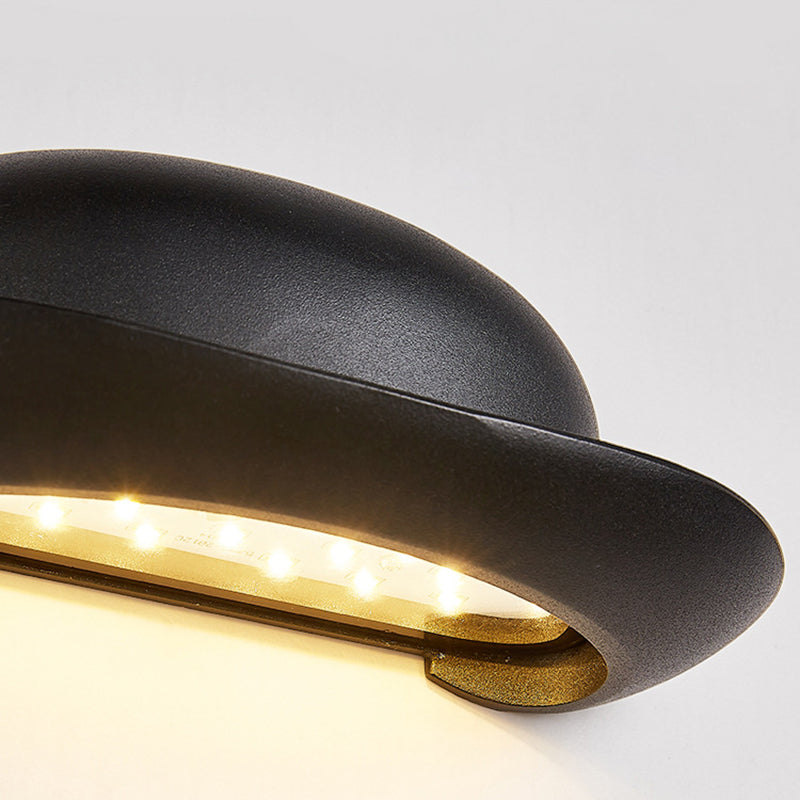 Hat Aluminum PC Patio Outdoor Light