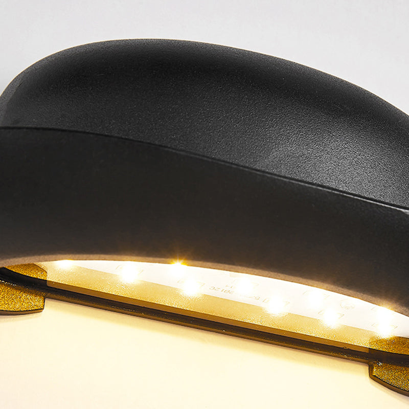 Hat Aluminum PC Patio Outdoor Light