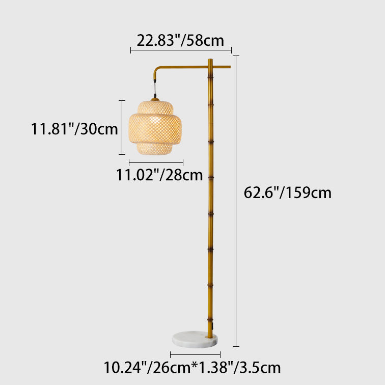 Traditional Rustic Lantern Metal Floor Lamp