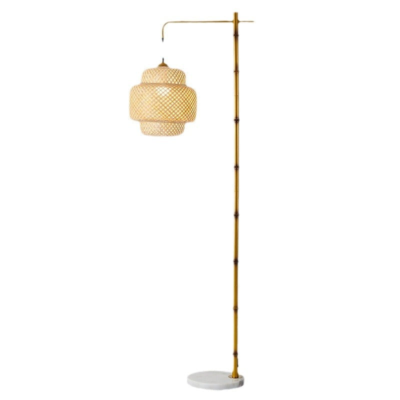 Traditional Rustic Lantern Metal Floor Lamp