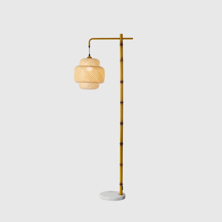 Traditional Rustic Lantern Metal Floor Lamp