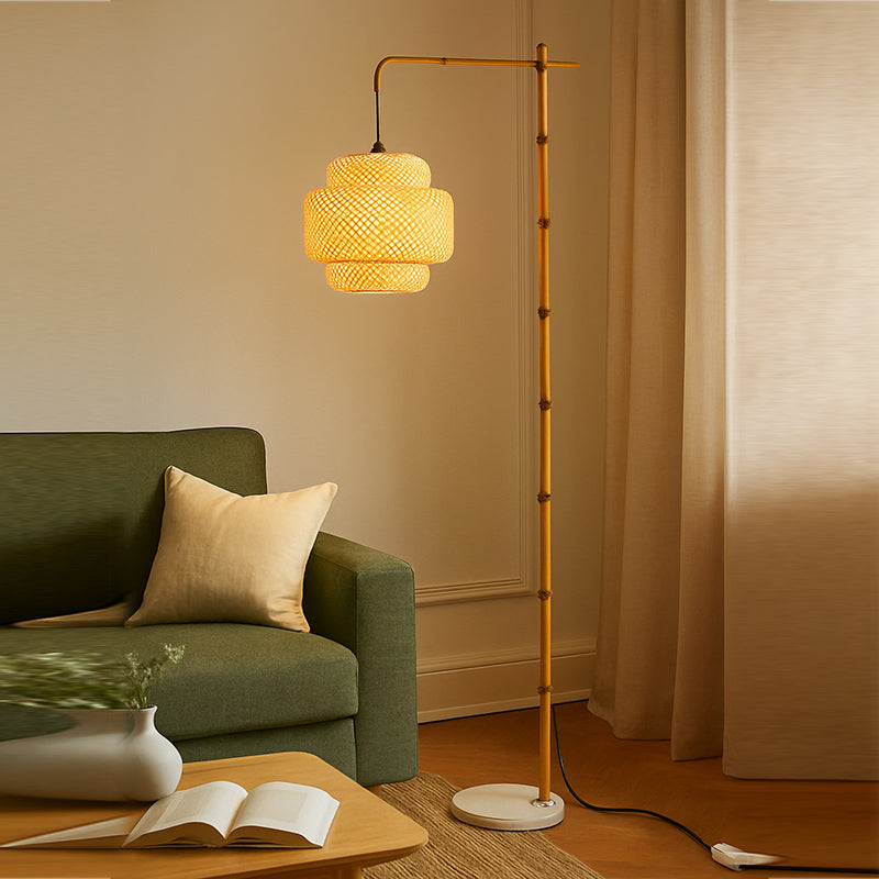 Traditional Rustic Lantern Metal Floor Lamp