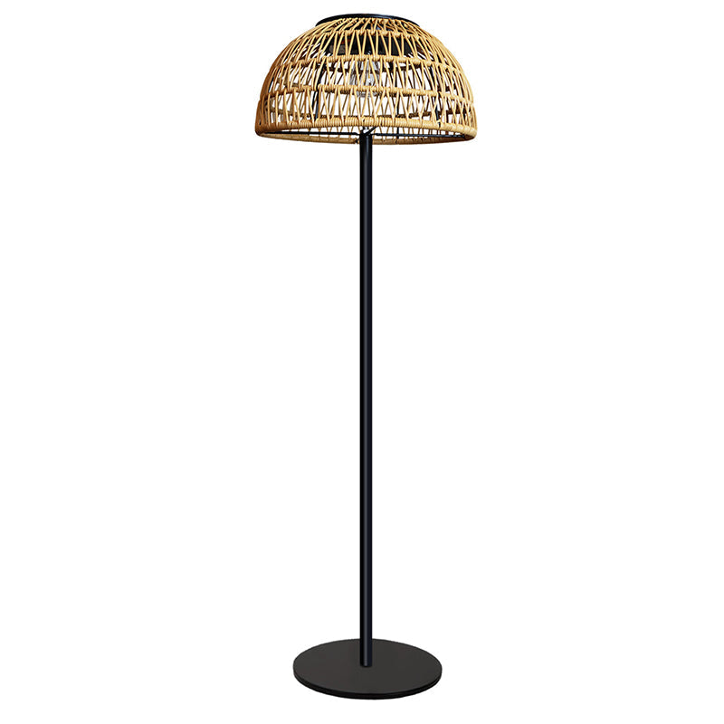 Mushroom Iron Rubber Rattan Outdoor Light