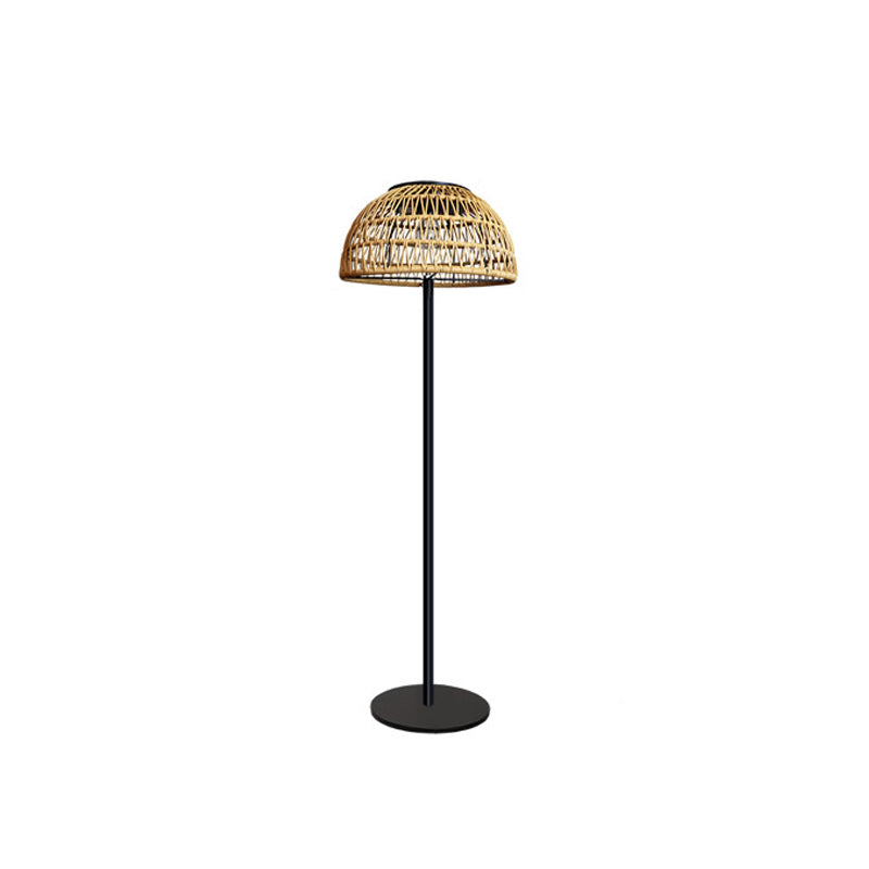 Mushroom Iron Rubber Rattan Outdoor Light