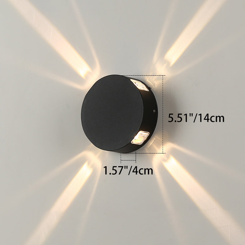 Round Square Aluminum Acrylic Outdoor Light