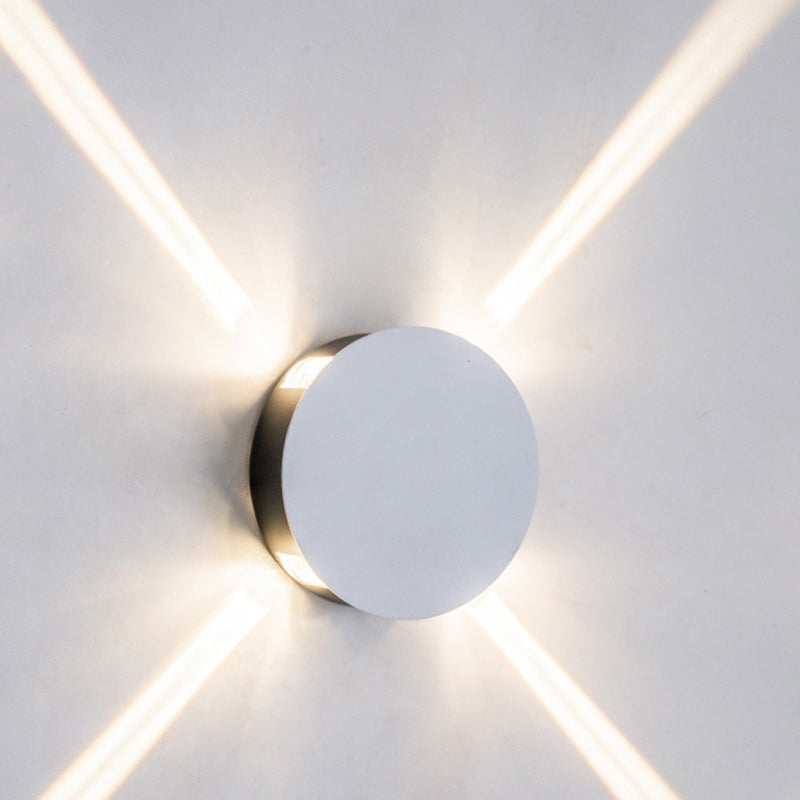 Round Square Aluminum Acrylic Outdoor Light