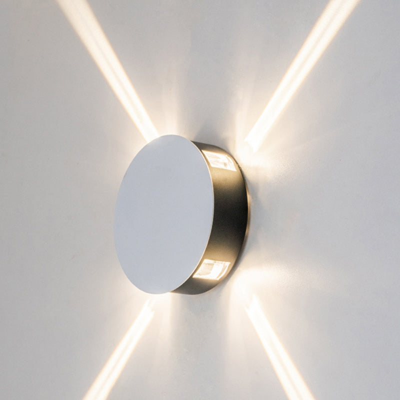 Round Square Aluminum Acrylic Outdoor Light