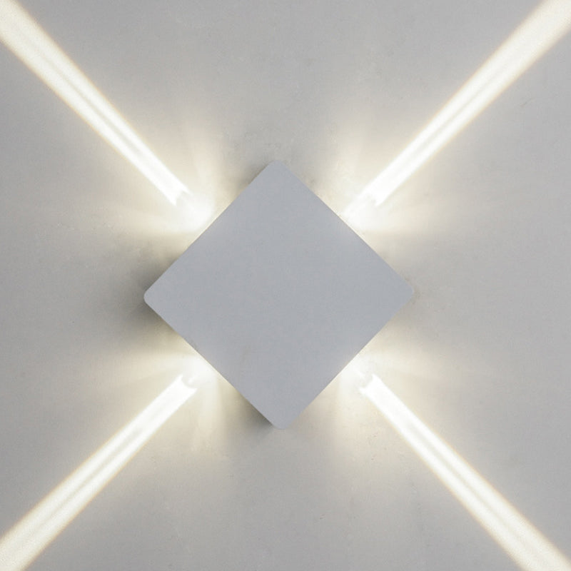 Round Square Aluminum Acrylic Outdoor Light