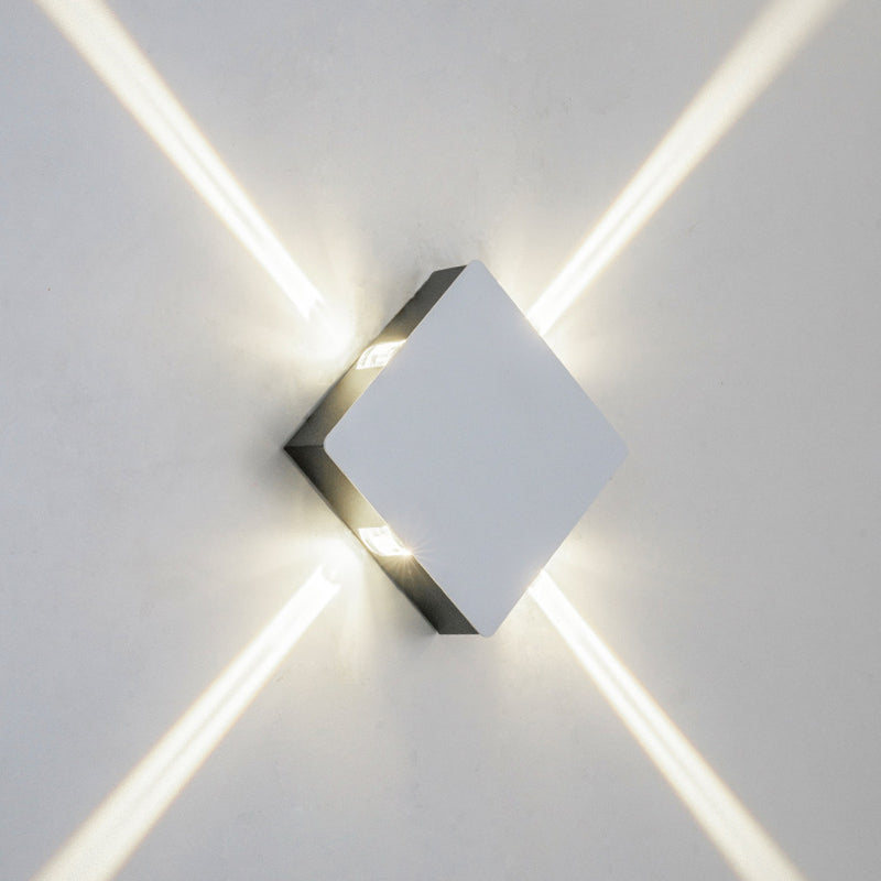 Round Square Aluminum Acrylic Outdoor Light