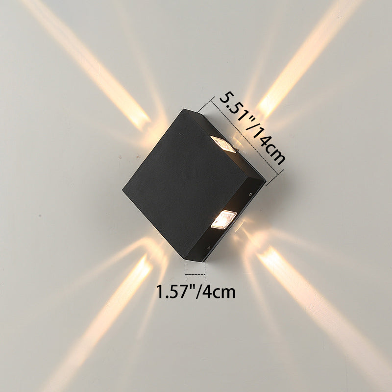 Round Square Aluminum Acrylic Outdoor Light