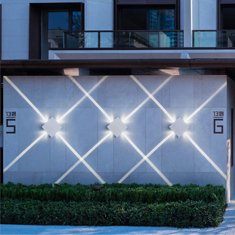 Round Square Aluminum Acrylic Outdoor Light