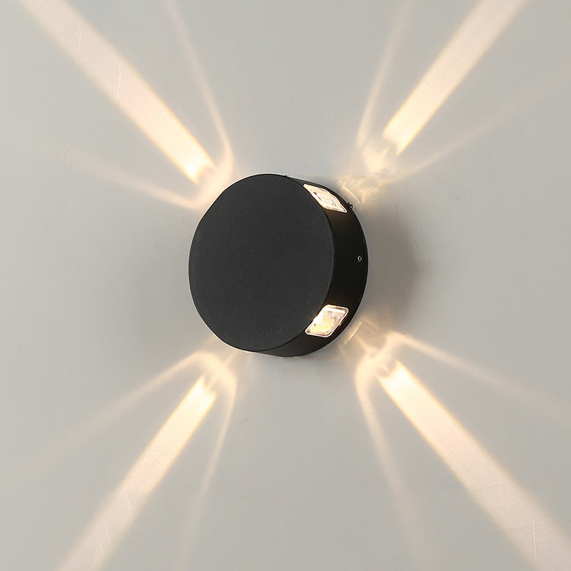 Round Square Aluminum Acrylic Outdoor Light
