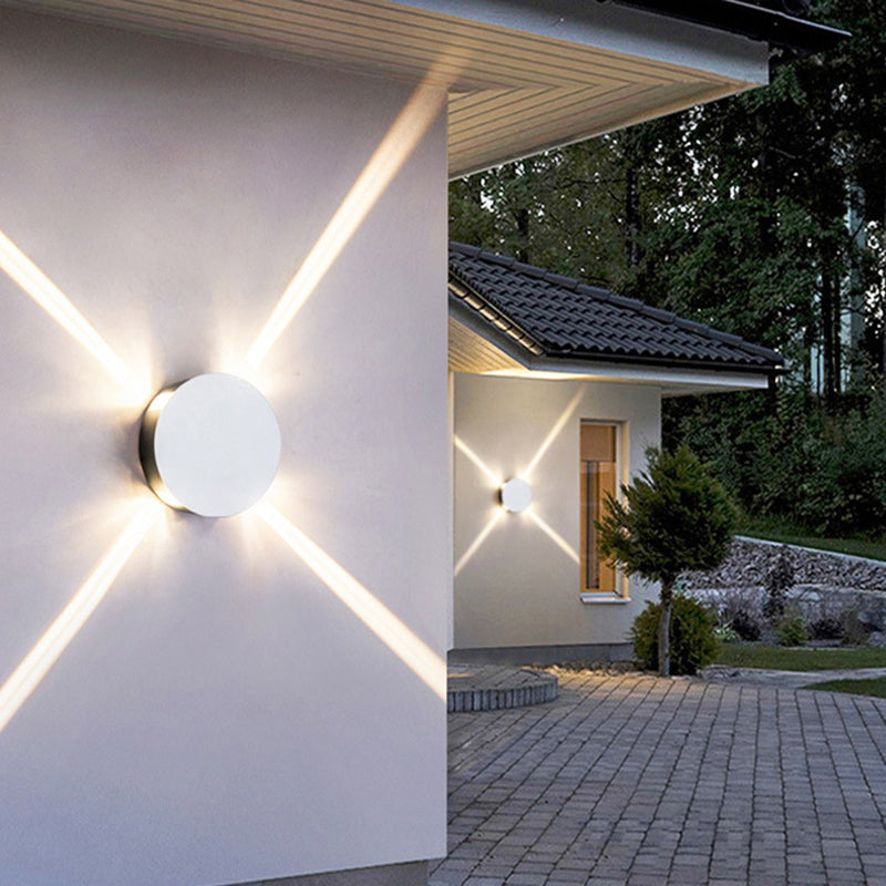 Round Square Aluminum Acrylic Outdoor Light