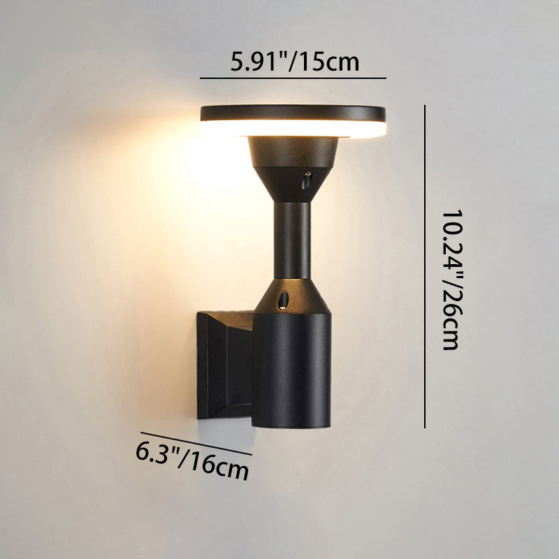 Round Square Aluminum Silicone Outdoor Light