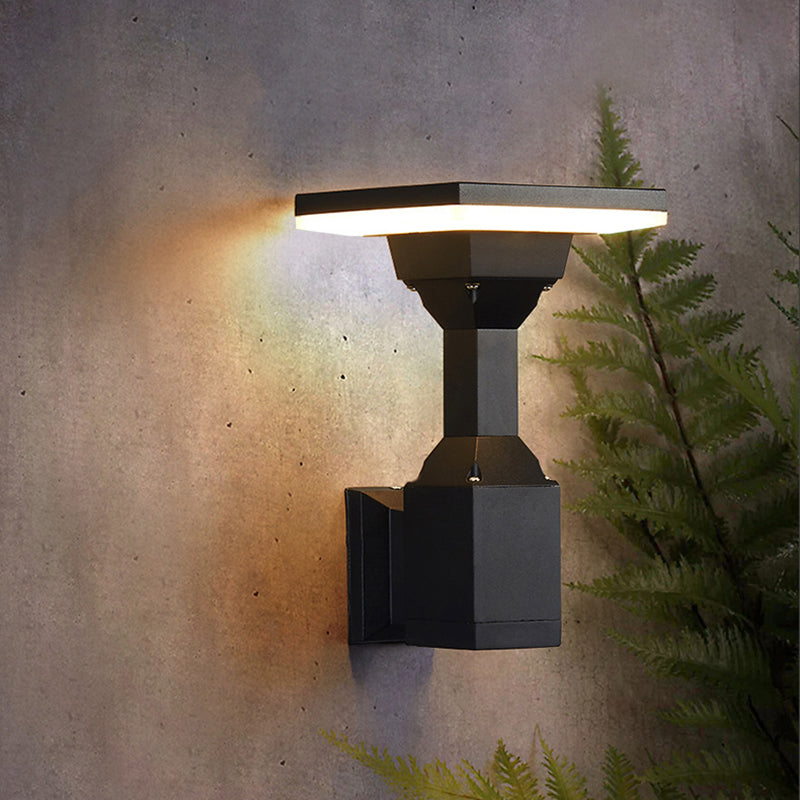Round Square Aluminum Silicone Outdoor Light