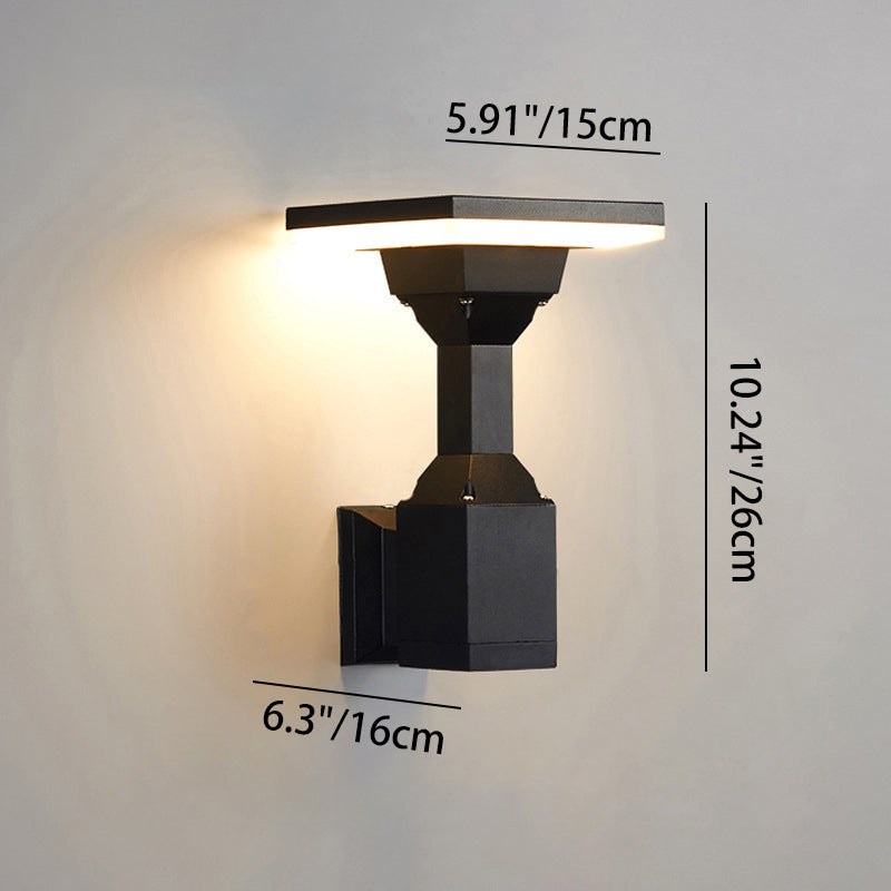 Round Square Aluminum Silicone Outdoor Light