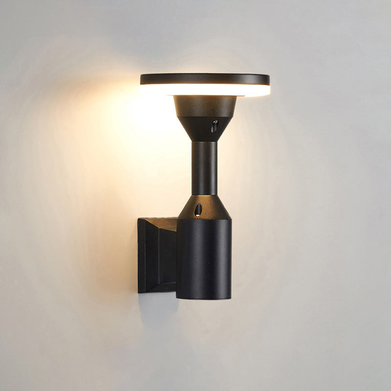 Round Square Aluminum Silicone Outdoor Light