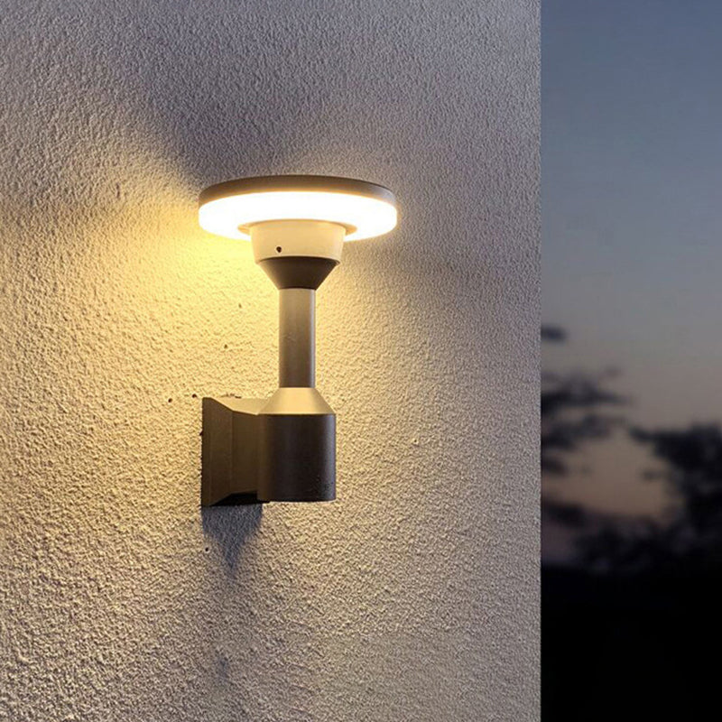 Round Square Aluminum Silicone Outdoor Light
