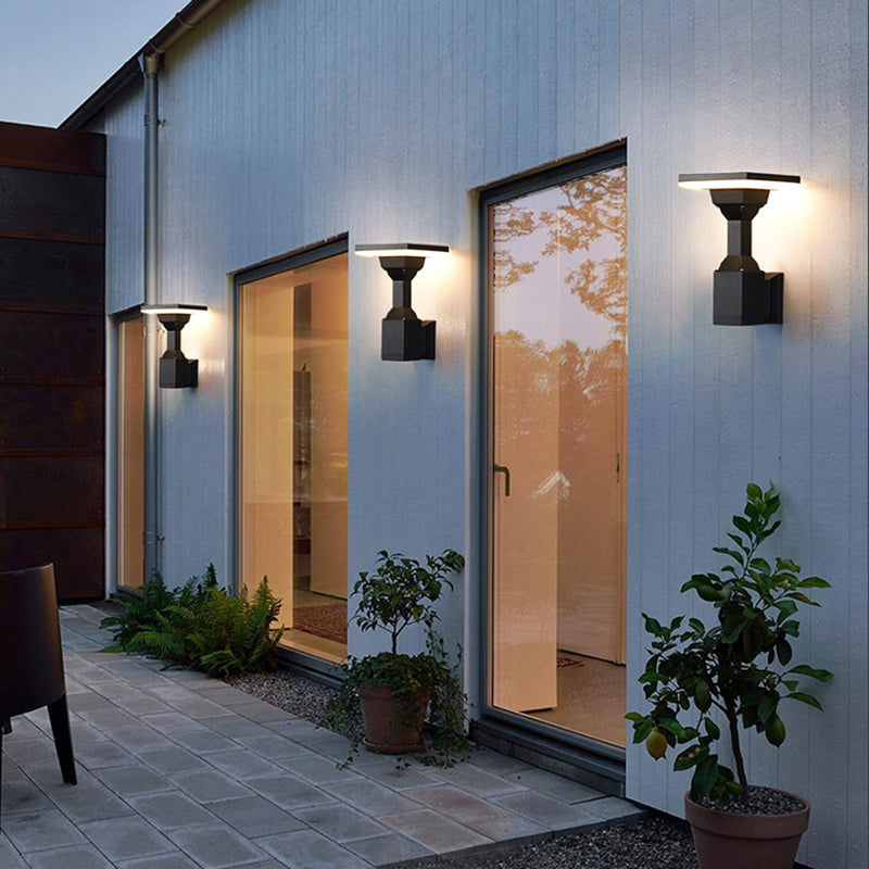 Round Square Aluminum Silicone Outdoor Light