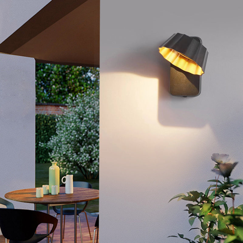 Rotatable Flower Aluminum Glass Outdoor Light