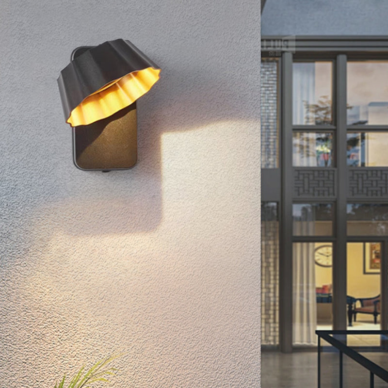 Rotatable Flower Aluminum Glass Outdoor Light
