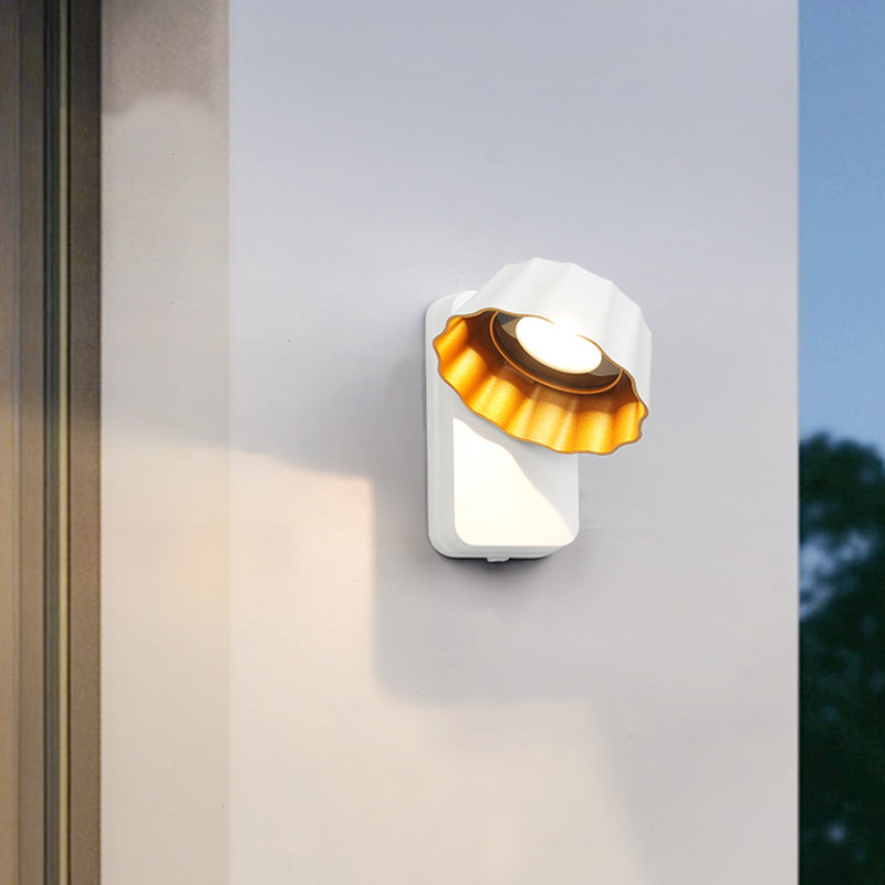 Rotatable Flower Aluminum Glass Outdoor Light