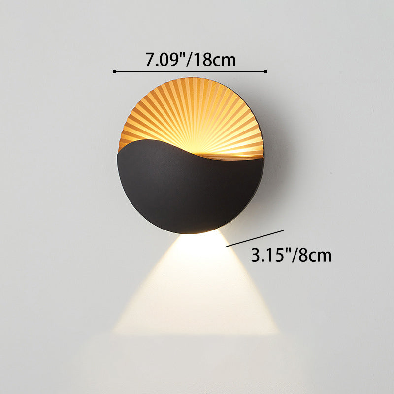 Round Metal Glass Garden Outdoor Light