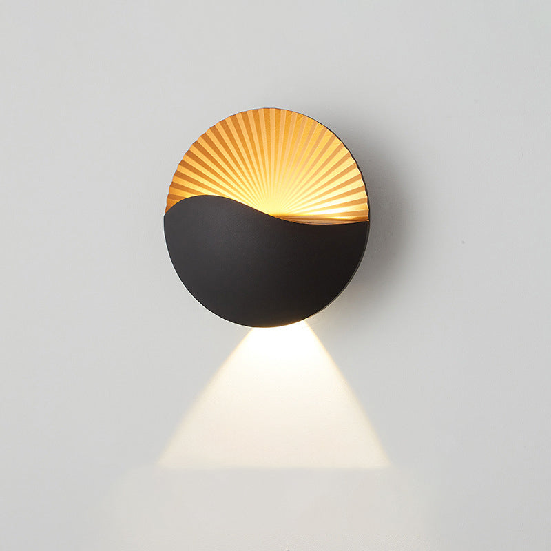 Round Metal Glass Garden Outdoor Light