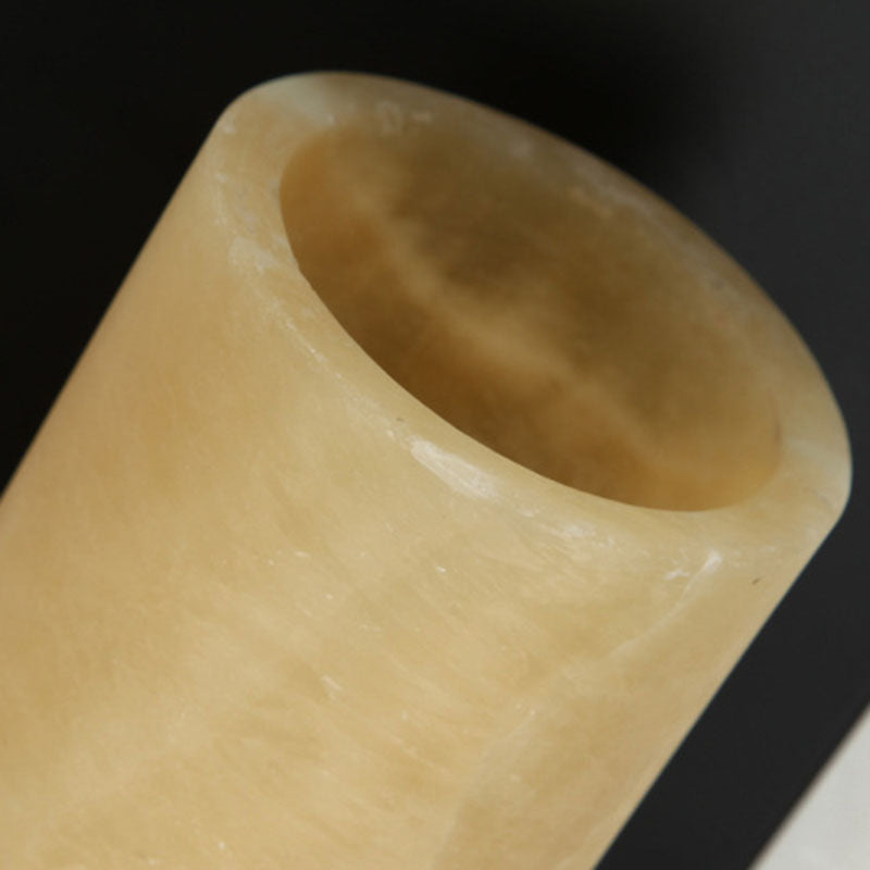 Cylinder Iron Natural Marble Wall Lamp
