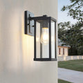 Rectangular Iron Glass Entryway Wall Lamp