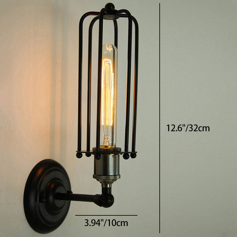 Rotatable Hollow Cylindrical Iron Wall Lamp
