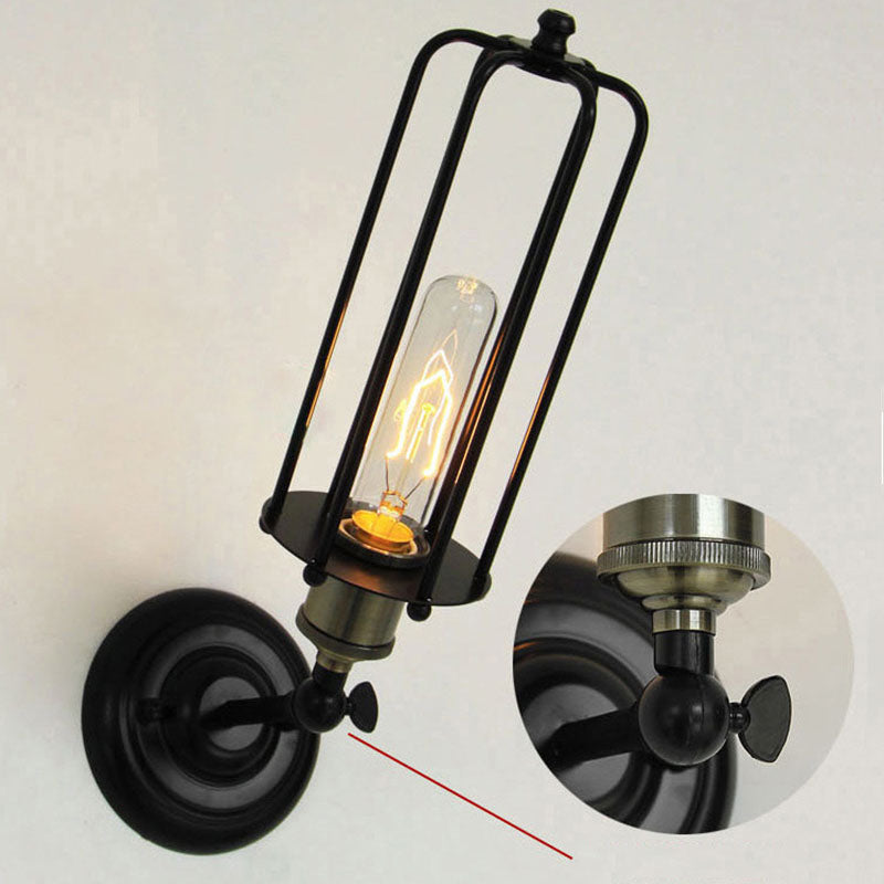 Rotatable Hollow Cylindrical Iron Wall Lamp
