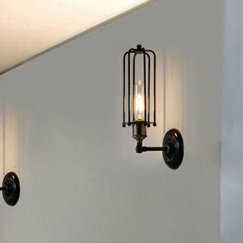 Rotatable Hollow Cylindrical Iron Wall Lamp