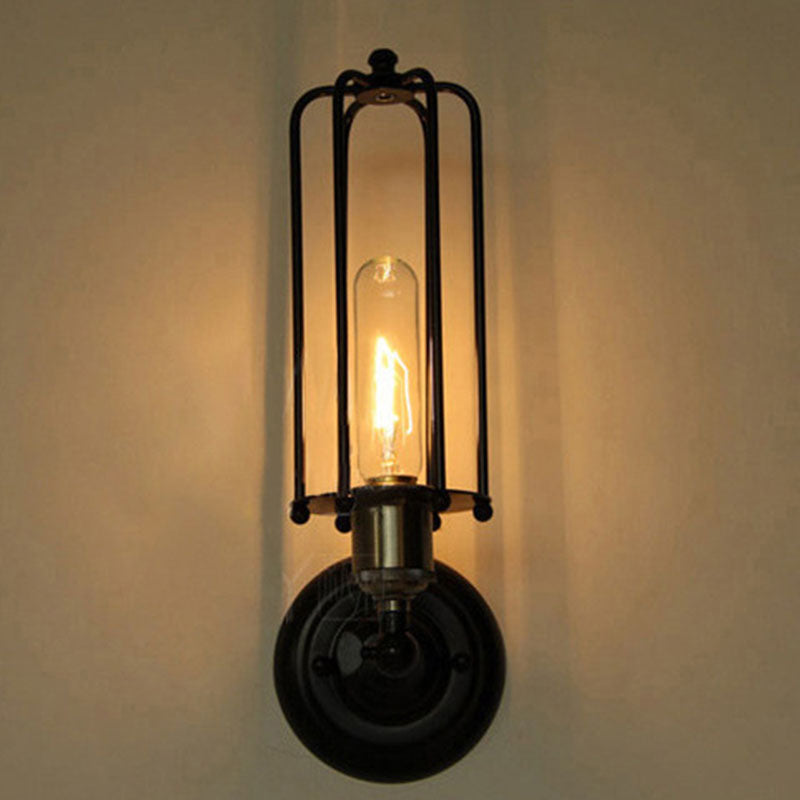 Rotatable Hollow Cylindrical Iron Wall Lamp