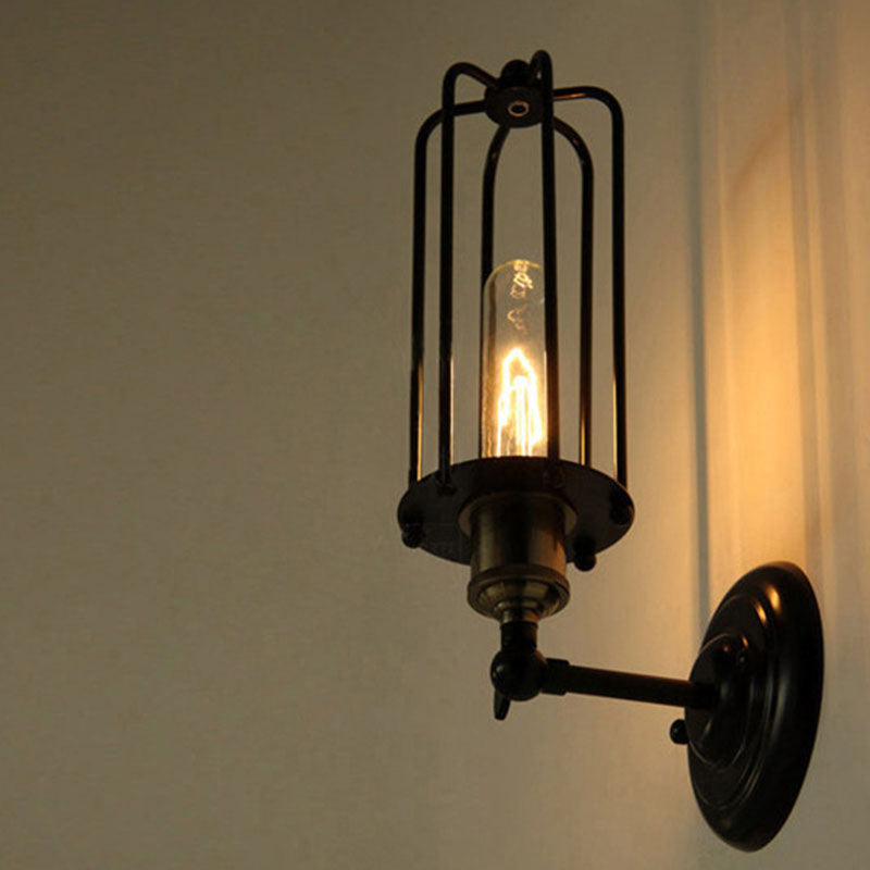 Rotatable Hollow Cylindrical Iron Wall Lamp