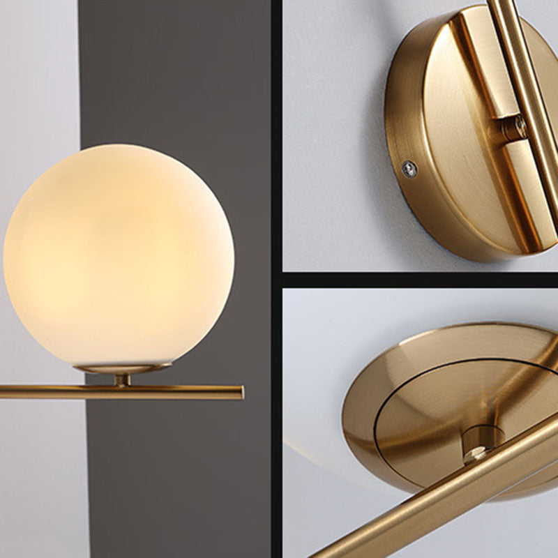 Round Metal Glass Hallway Wall Lamp