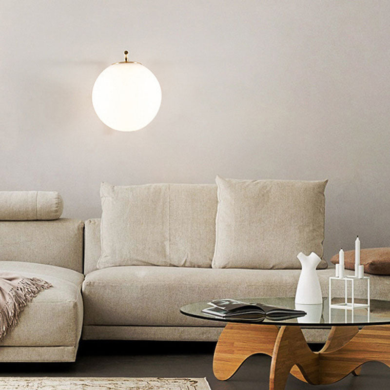 Round Metal Glass Hallway Wall Lamp
