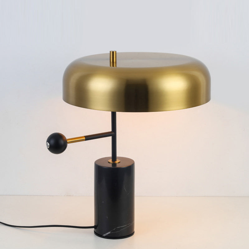 Geometric Iron Marble Study Table Lamp