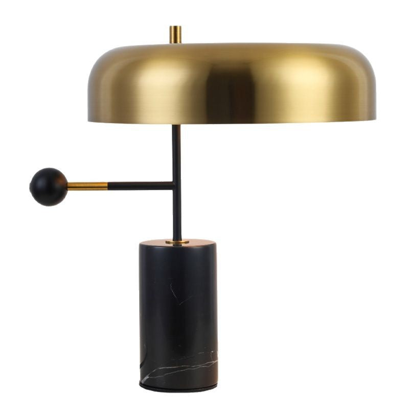 Geometric Iron Marble Study Table Lamp