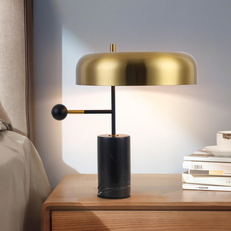 Geometric Iron Marble Study Table Lamp