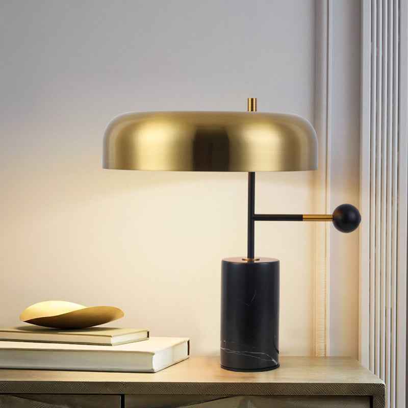 Geometric Iron Marble Study Table Lamp